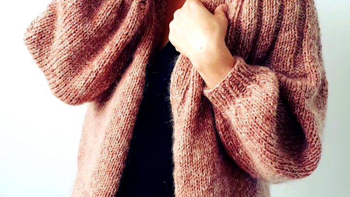 Cardigan tricotat manual din ln merinomatasemo - Anaisse | Crafty