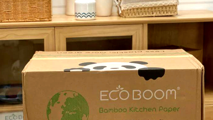 Hârtie de bucătărie din bambus ECO BOOM PREMIUM , 24 role